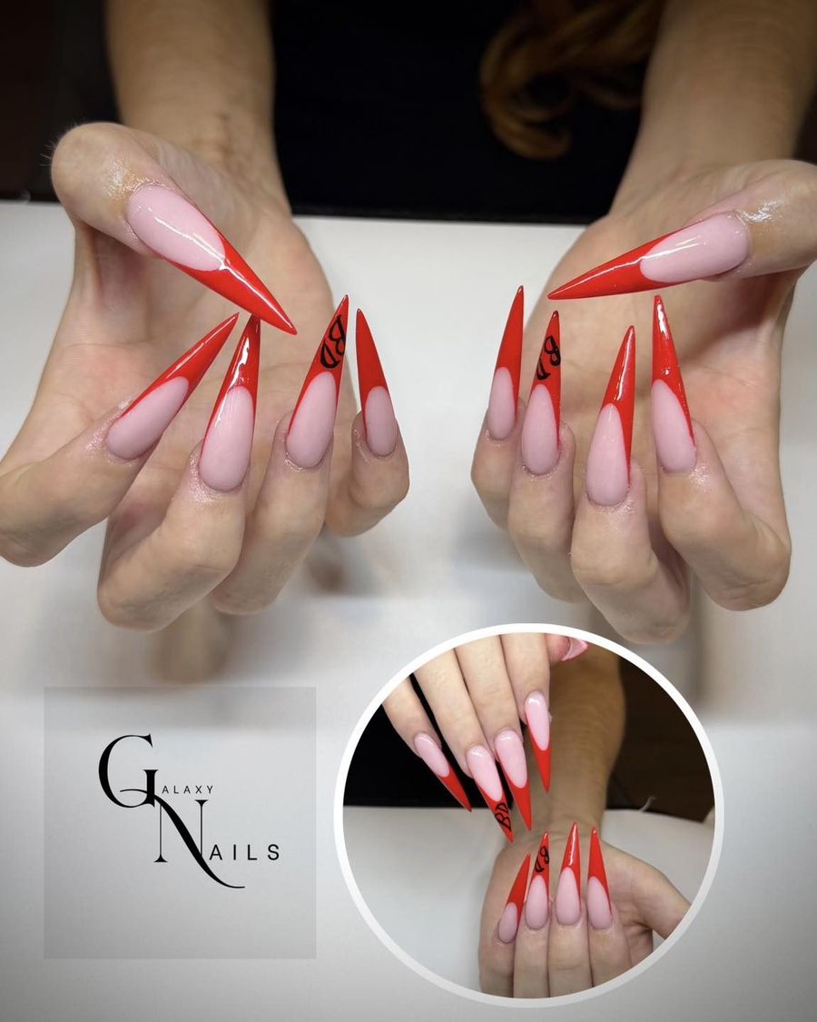 Red French stilettos